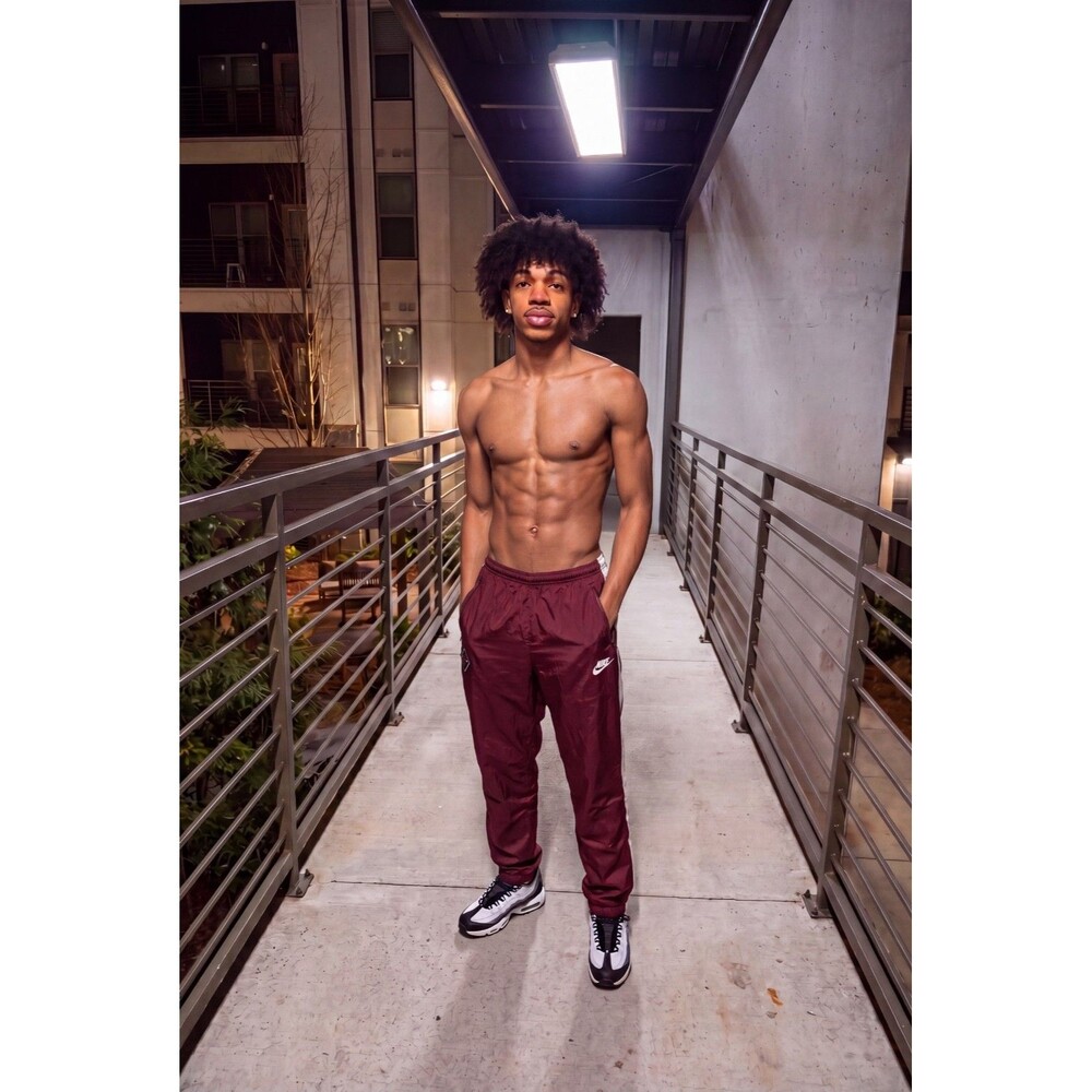 Nike Vintage NSW Rare Throwback Nylon Pants Maroon White Small